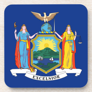 New York: Der Empire State, Zuhause Big Apple Flag Getränkeuntersetzer