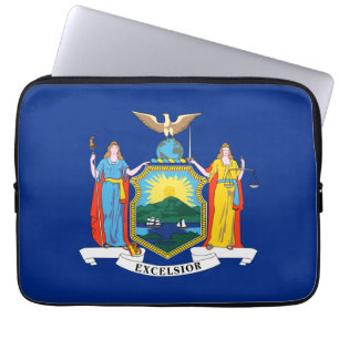 New York: Der Empire State, Zuhause Big Apple Flag Laptopschutzhülle