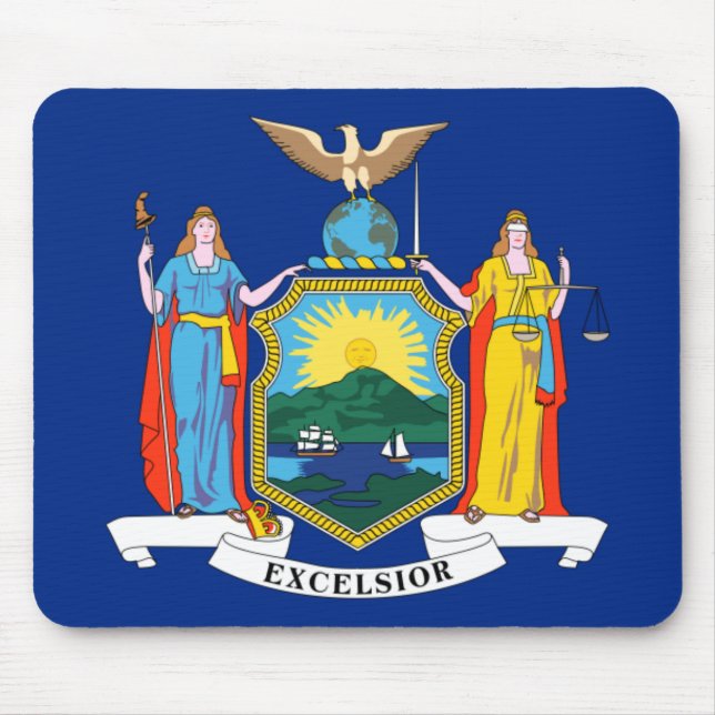 New York: Der Empire State, Zuhause Big Apple Flag Mousepad (Vorne)