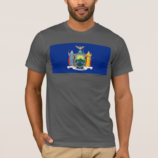 New York: Der Empire State, Zuhause Big Apple Flag T-Shirt (Vorderseite)
