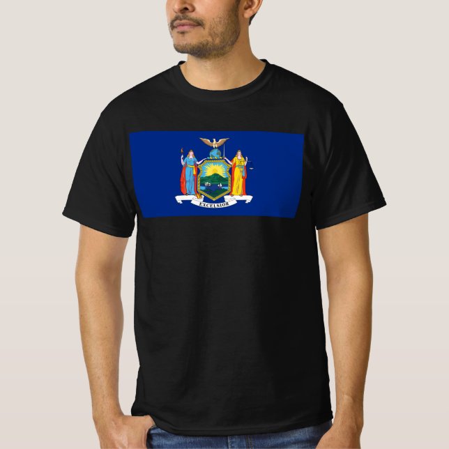 New York: Der Empire State, Zuhause Big Apple Flag T-Shirt (Vorderseite)