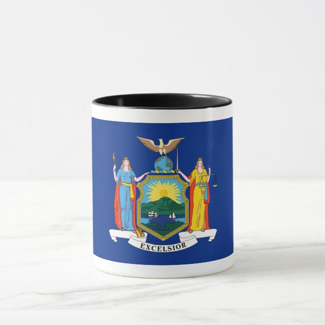 New York: Der Empire State, Zuhause Big Apple Flag Tasse (Zentrum)