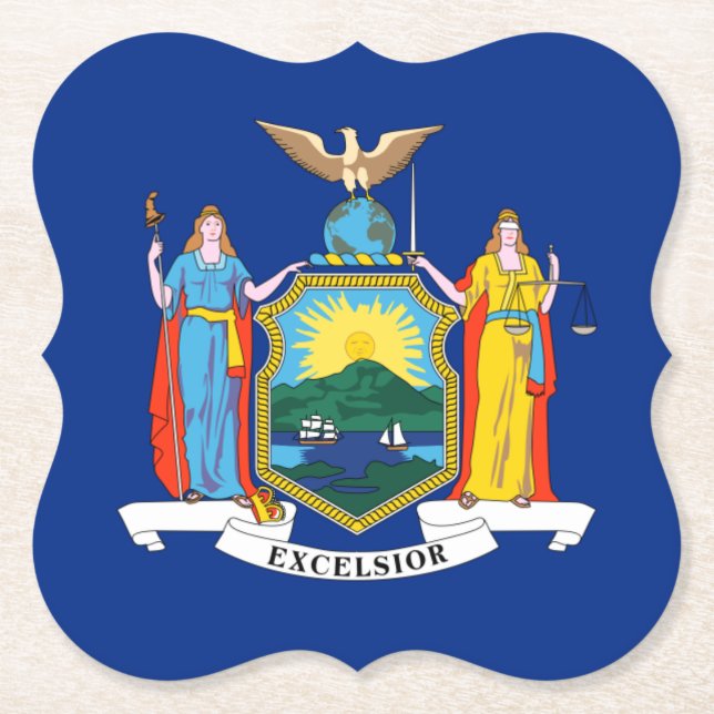 New York: Der Empire State, Zuhause Big Apple Flag Untersetzer (Vorderseite)