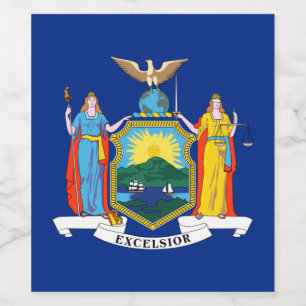 New York: Der Empire State, Zuhause Big Apple Flag Weinetikett