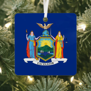 New York: Der Empire State, Zuhause der Big Apple Ornament Aus Metall