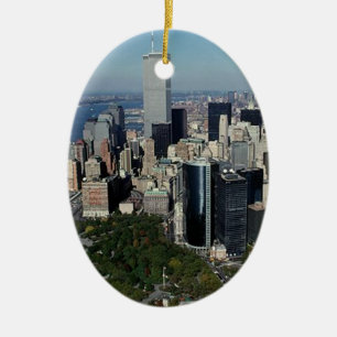 New York die Andenkenverzierung der Twin Tower NYC Keramik Ornament