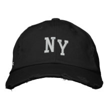 NEW YORK DISTRESSED CHINO TWILCAP - SCHWARZ