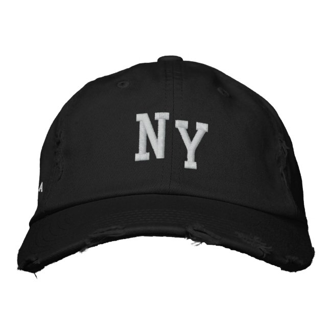 NEW YORK DISTRESSED TWILBALL GAP BESTICKTE KAPPE (Vorderseite)