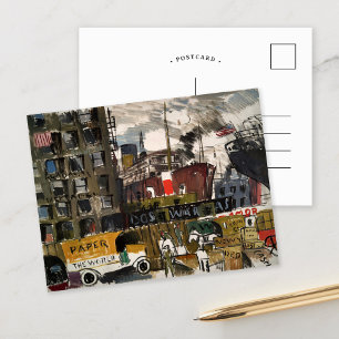 New York Docks Joaquín Torres-García Postkarte