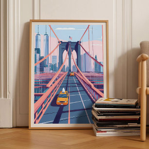 New York Druck Brooklyn Bridge Druck New York Poster