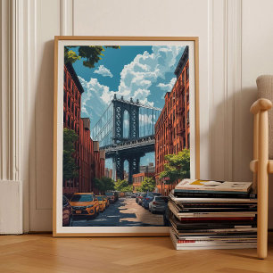 New York Druck Brooklyn Bridge Druck New York Poster