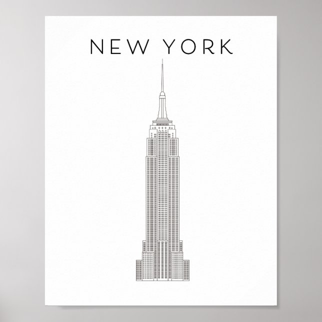 NEW YORK EMPIRE STAAT POSTER (Vorne)