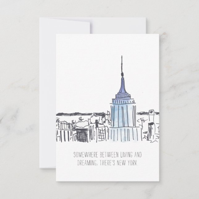 New York Empire State Gebäude Note Card Dankeskarte (Vorderseite)