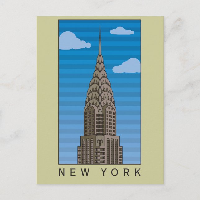 New York Empire State Gebäude Postkarte (Vorderseite)