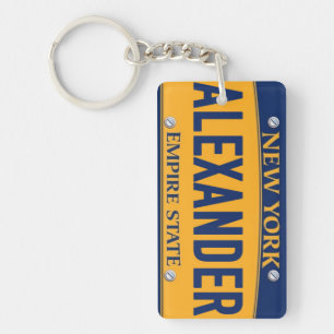 New York Empire State License Plate Art Custom Key Schlüsselanhänger
