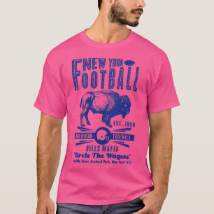 New York Est 1960 Bills Mafia Vintager Blauer Text T-Shirt
