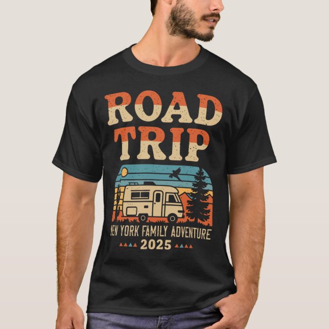 New York Family Adventure Rv Camping Travel Road T T-Shirt (Vorderseite)