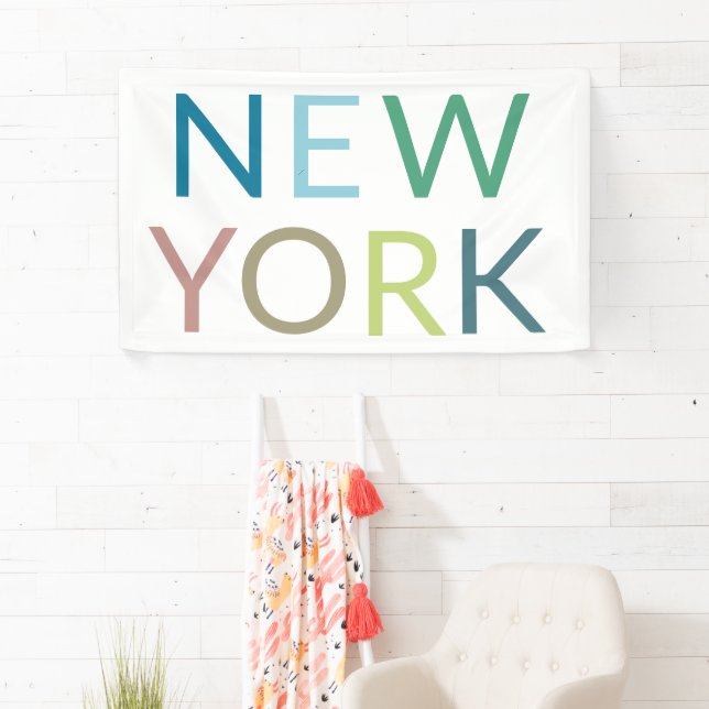 New York: Farbiger Text Banner (Insitu)