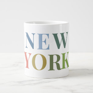 New York: Farbiger Text Jumbo-Tasse