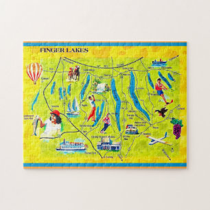 New York Finger Lakes 11x14 Postkarte Puzzle