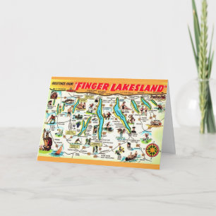 New york Finger Lakes Grußkarte Karte