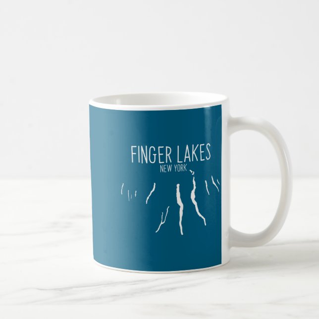 New York Finger Lakes Kartendesign _1  Kaffeetasse (Rechts)