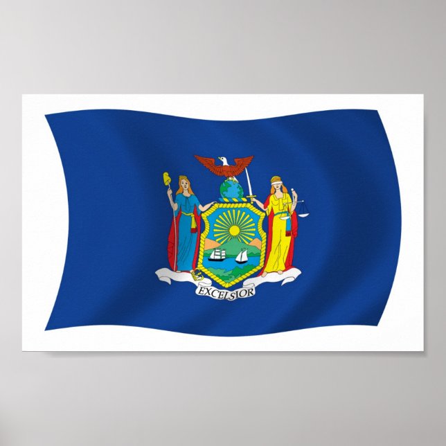 New York Flag Poster Print (Vorne)
