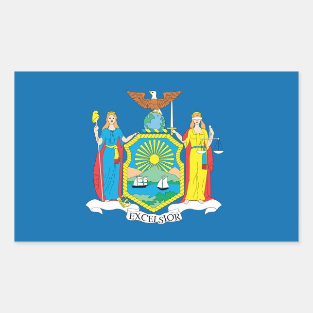 NEW YORK Flag - Rechteckiger Aufkleber (Vorderseite)