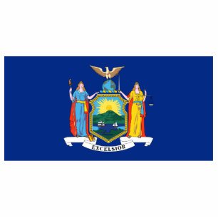 New York Flag, The Empire State, American Colonies Fotoskulptur Magnet