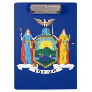 New York Flag, The Empire State, American Colonies Klemmbrett