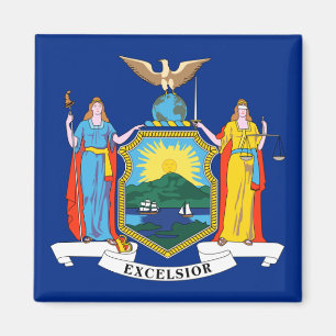 New York Flag, The Empire State, American Colonies Magnet