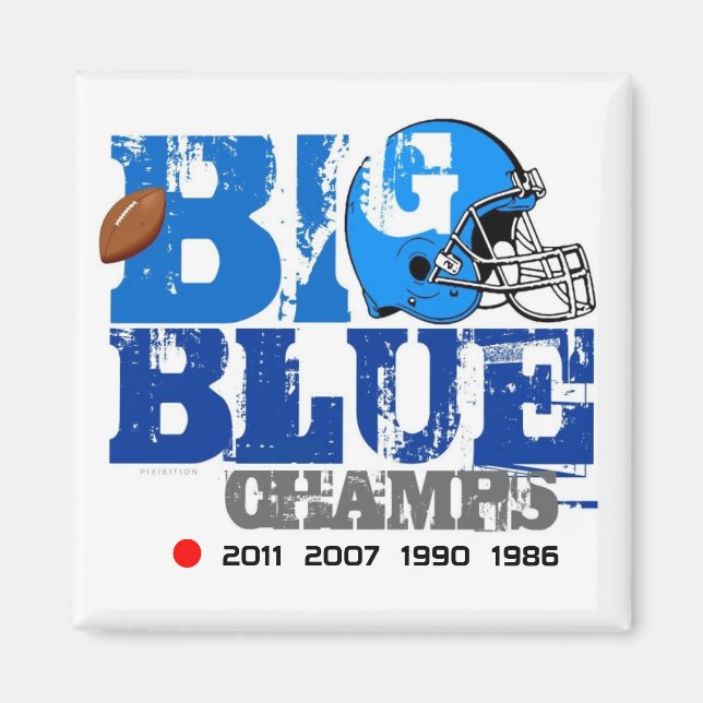 New York Football Champs Years Magnet (Vorne)