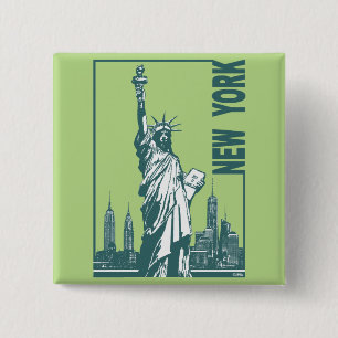 New York - Freiheitsstatue Button