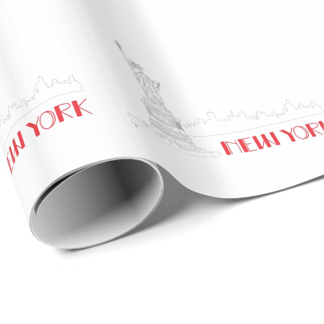 New York, Freiheitsstatue Cool Geschenkpapier (Rolleneckpunkt)
