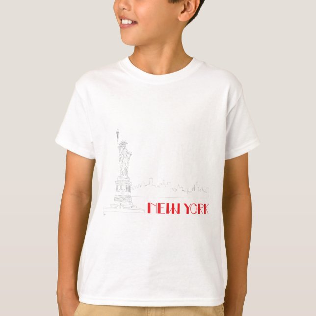 New York, Freiheitsstatue Cool T-Shirt (Vorderseite)