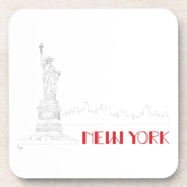 New York, Freiheitsstatue Cool Untersetzer (Vorderseite)