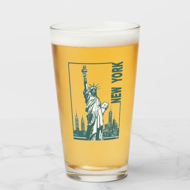 New York - Freiheitsstatue Glas (Vorne (Gefüllt))