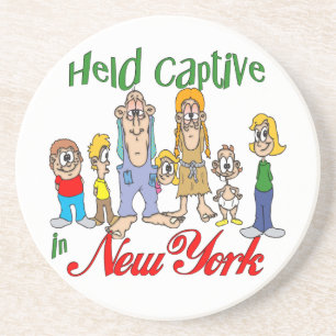 New York Funny Trailer Park Sandstone Untersetzer