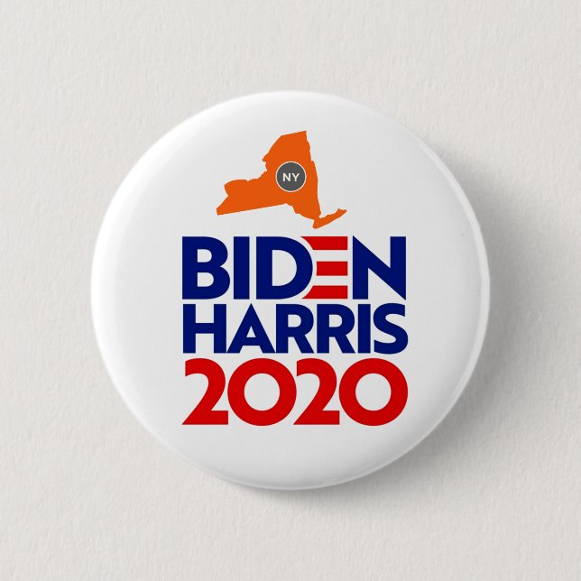 New York für Biden Harris 2020 Button (Vorderseite)