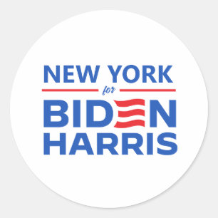 New York für Biden Harris Runder Aufkleber