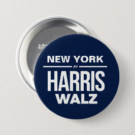 New York für Harris Walz Button