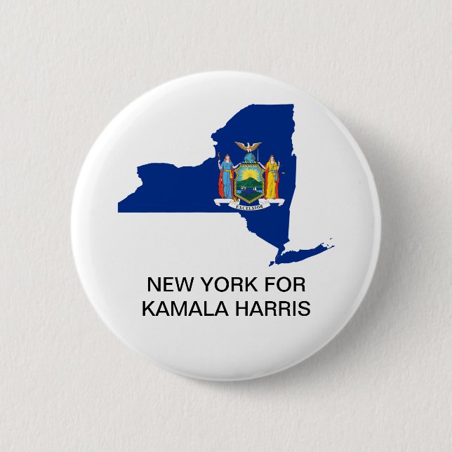 NEW YORK für Kamala Harris 2024 Button (Vorderseite)