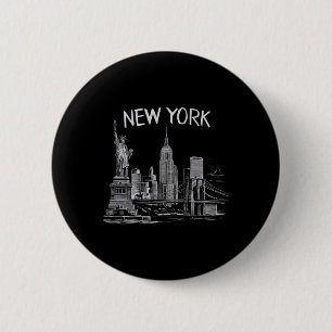 New York für Männer Frauen Ny City Vintage Urban N Button
