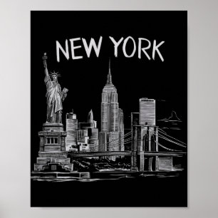 New York für Männer Frauen Ny City Vintage Urban N Poster