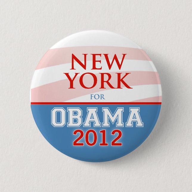 NEW YORK für Obama 2012 Button (Vorderseite)