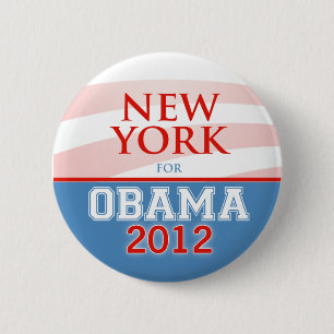 NEW YORK für Obama 2012 Button