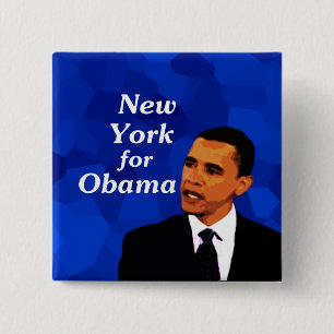 New York für Obama Button