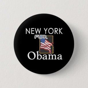 New York für Obama-Knopf Button
