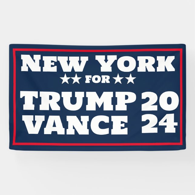 New York für Trump Vance 2024-Banner Banner (Horizontal)