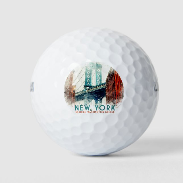 New York, George Washington Bridge, Golfball (Vorderseite)